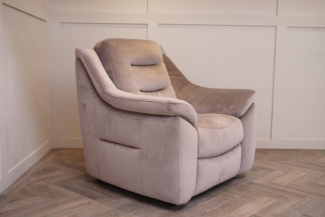 Tide Fabric Armchair, Dusk Velvet Silver