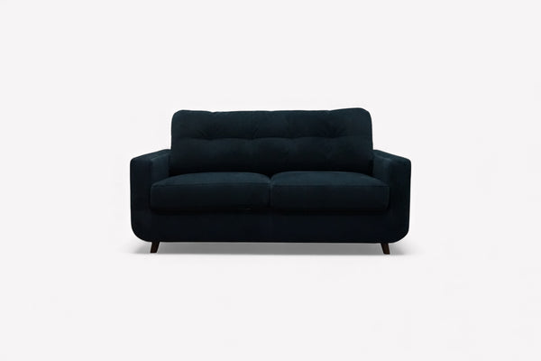 Barbican Medium 2 Seater Sofa Bed, Plush Velvet Navy