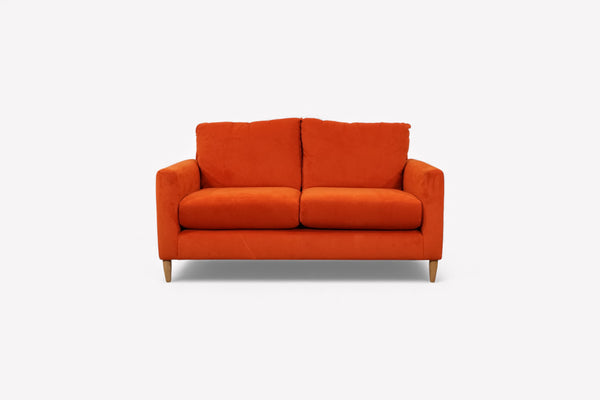 Bailey II Small 2 Seater Sofa, Plush Velvet Paprika