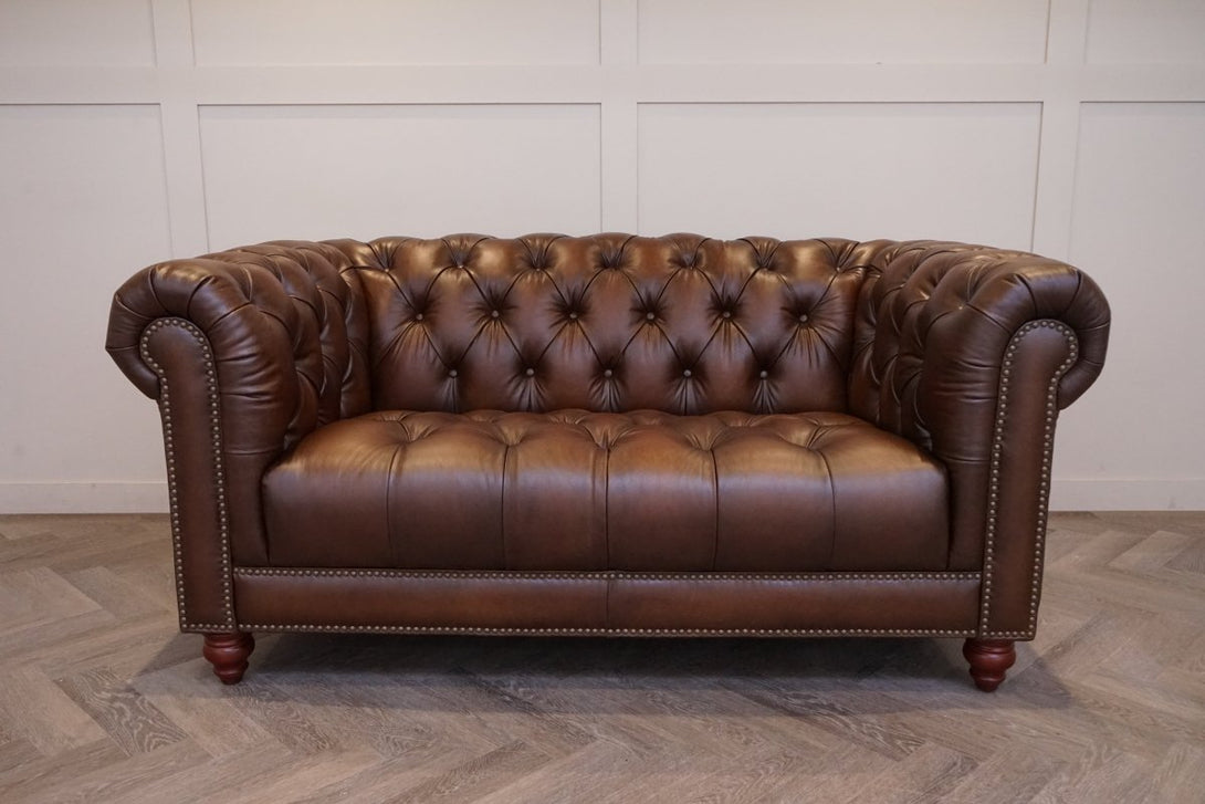 Ullswater 2 Seater Leather Sofa, Vintage Whisky