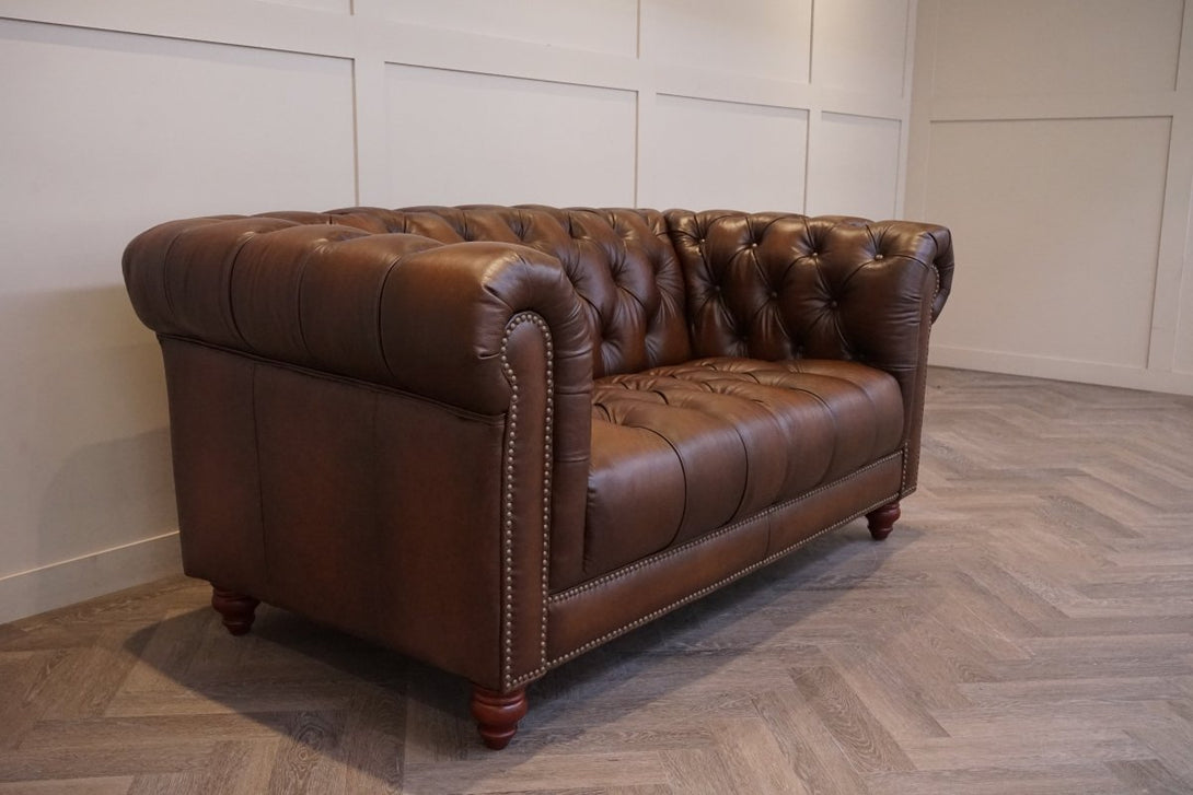 Ullswater 2 Seater Leather Sofa, Vintage Whisky