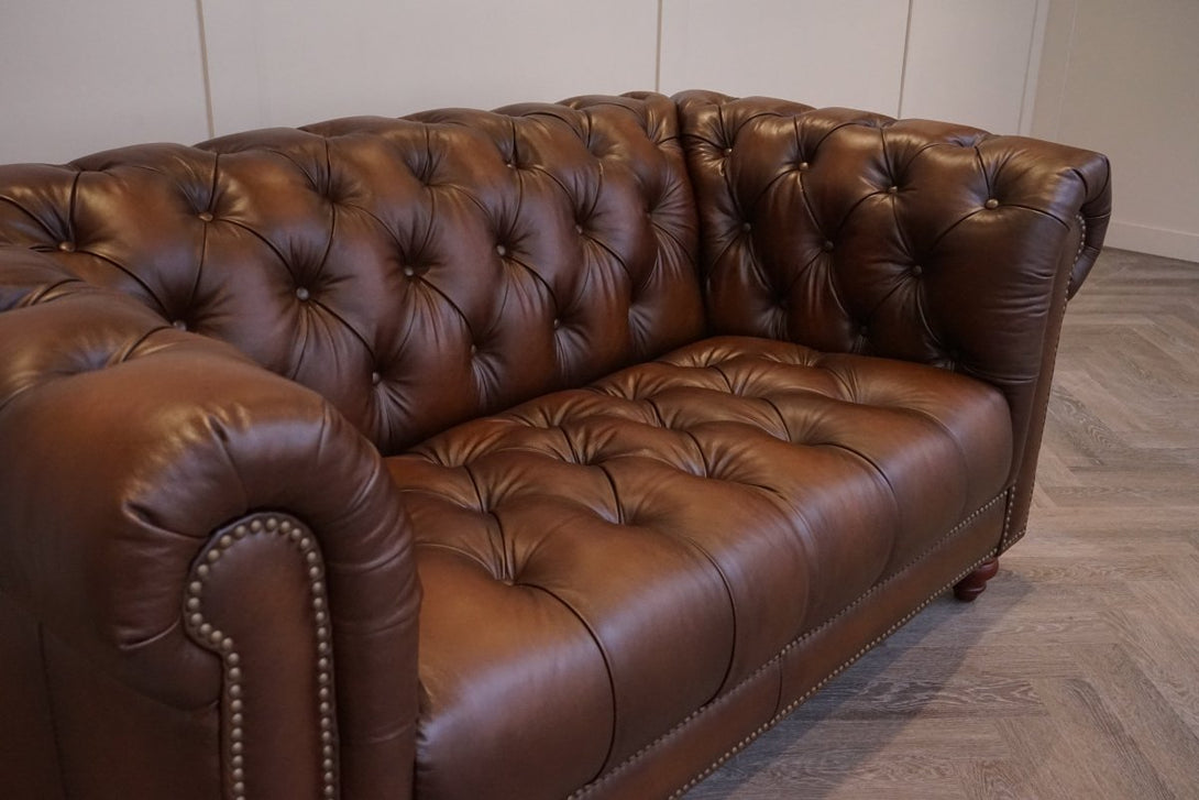 Ullswater 2 Seater Leather Sofa, Vintage Whisky