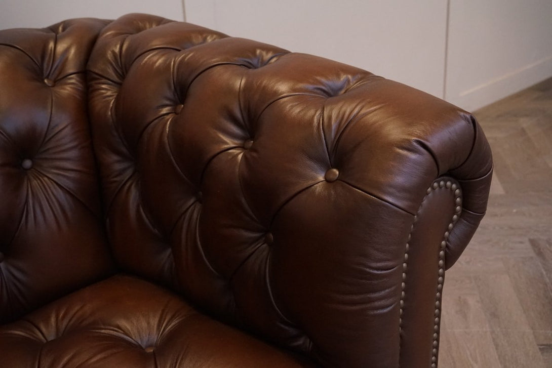 Ullswater 2 Seater Leather Sofa, Vintage Whisky