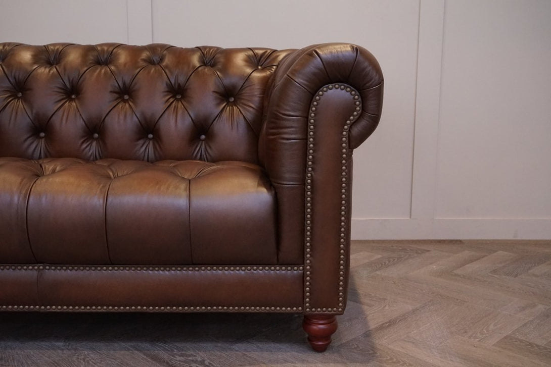 Ullswater 2 Seater Leather Sofa, Vintage Whisky