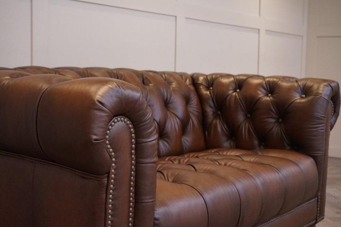 Ullswater 2 Seater Leather Sofa, Vintage Whisky