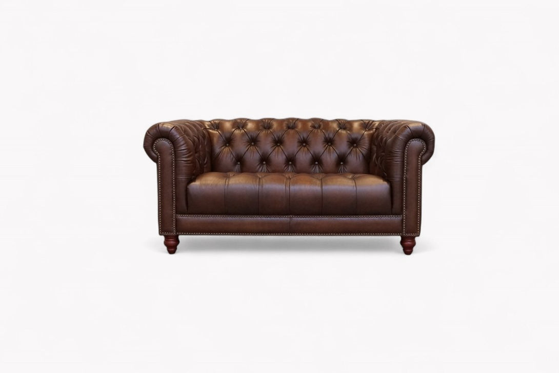 Ullswater 2 Seater Leather Sofa, Vintage Whisky