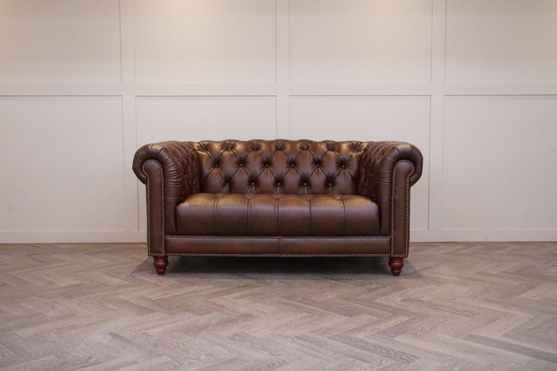 Ullswater 2 Seater Leather Sofa, Vintage Whisky