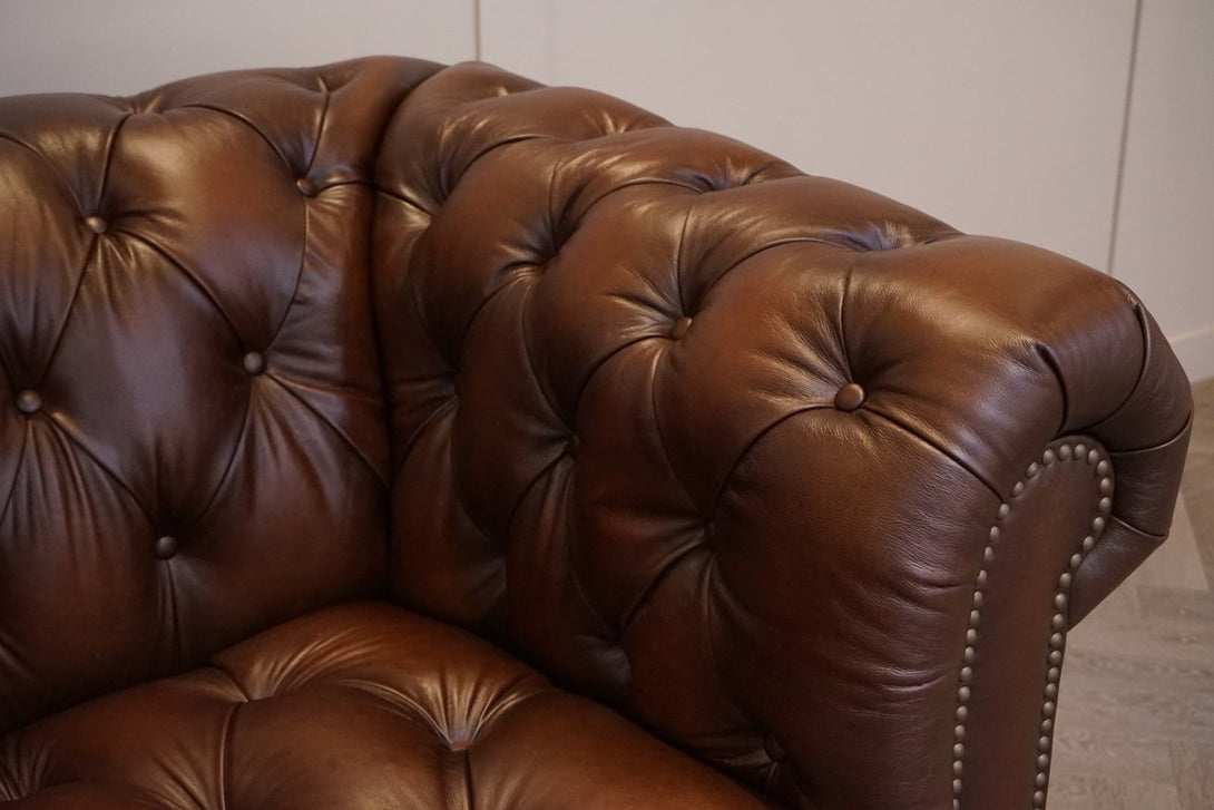 Ullswater 3.5 Seater Leather Sofa, Vintage Whisky