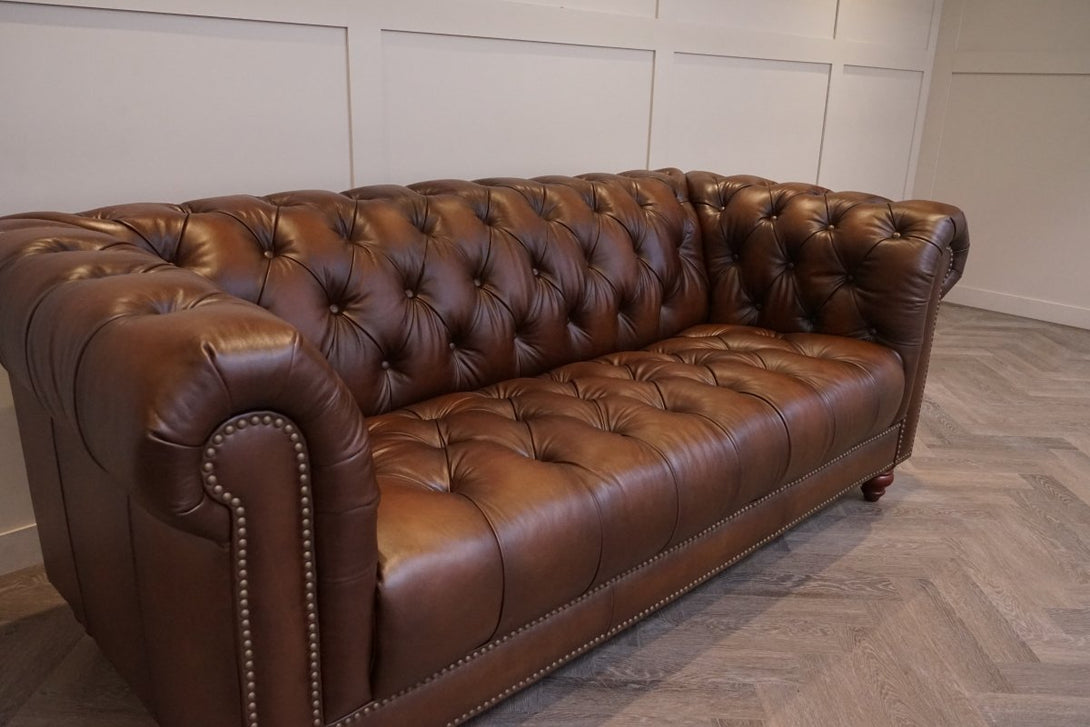 Ullswater 3.5 Seater Leather Sofa, Vintage Whisky