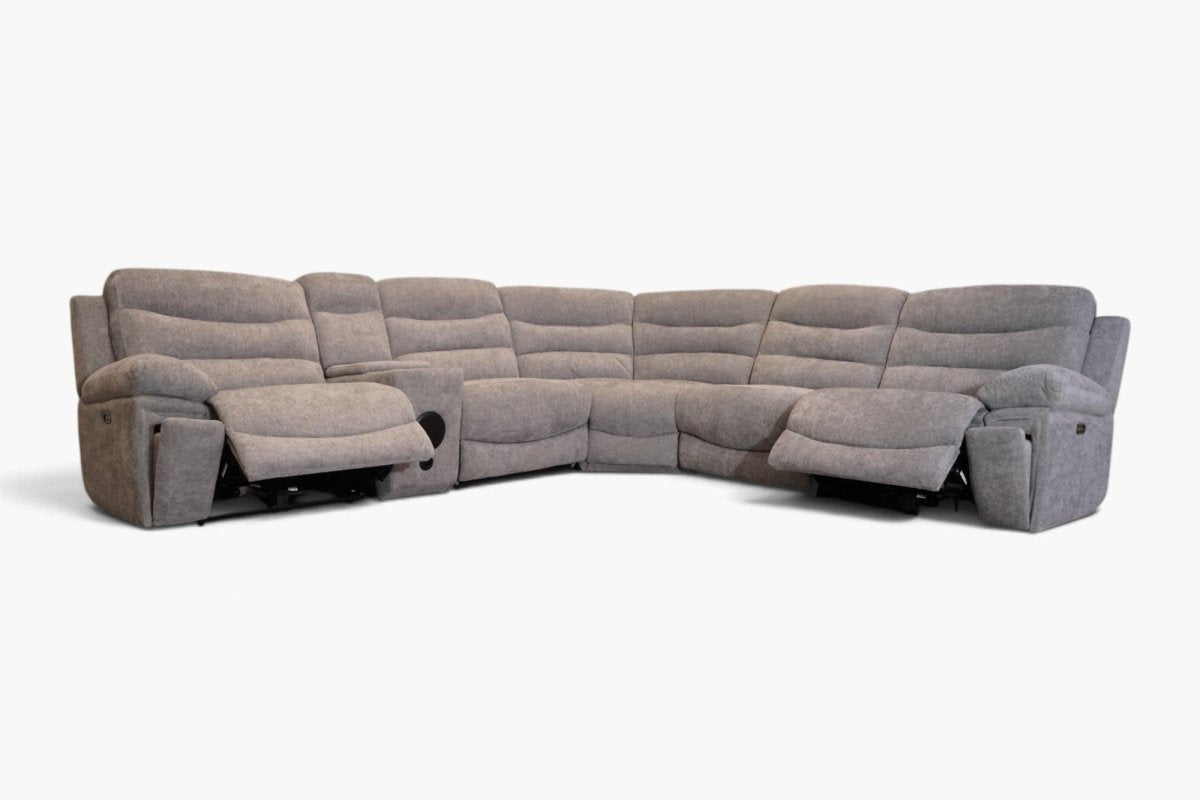 Venezia Large Modular Power Reclining Corner Sofa, Mono Grey