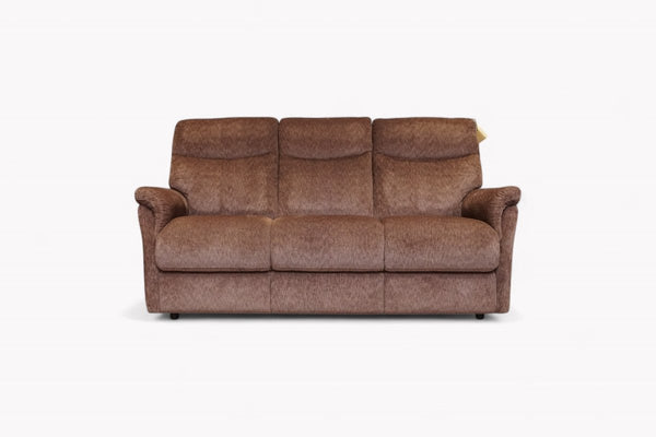 Verona 3 Seater Fabric Sofa, Soft Weave Chocolate