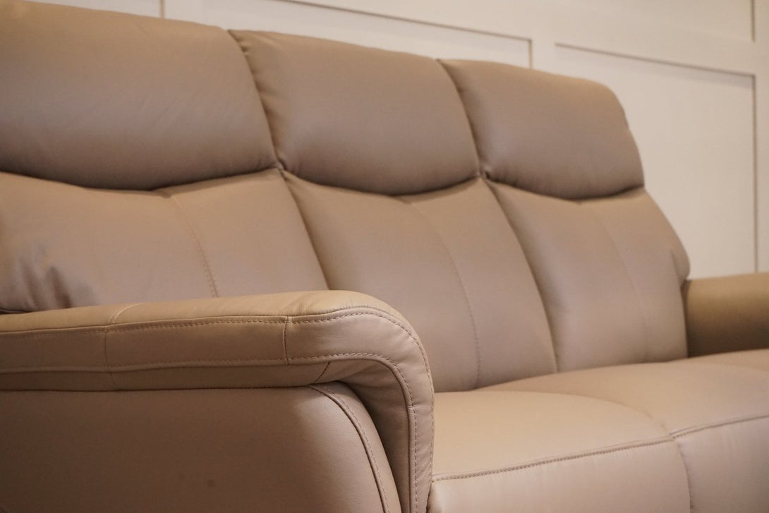 Verona 3 Seater Leather Sofa, Premium Cocoa