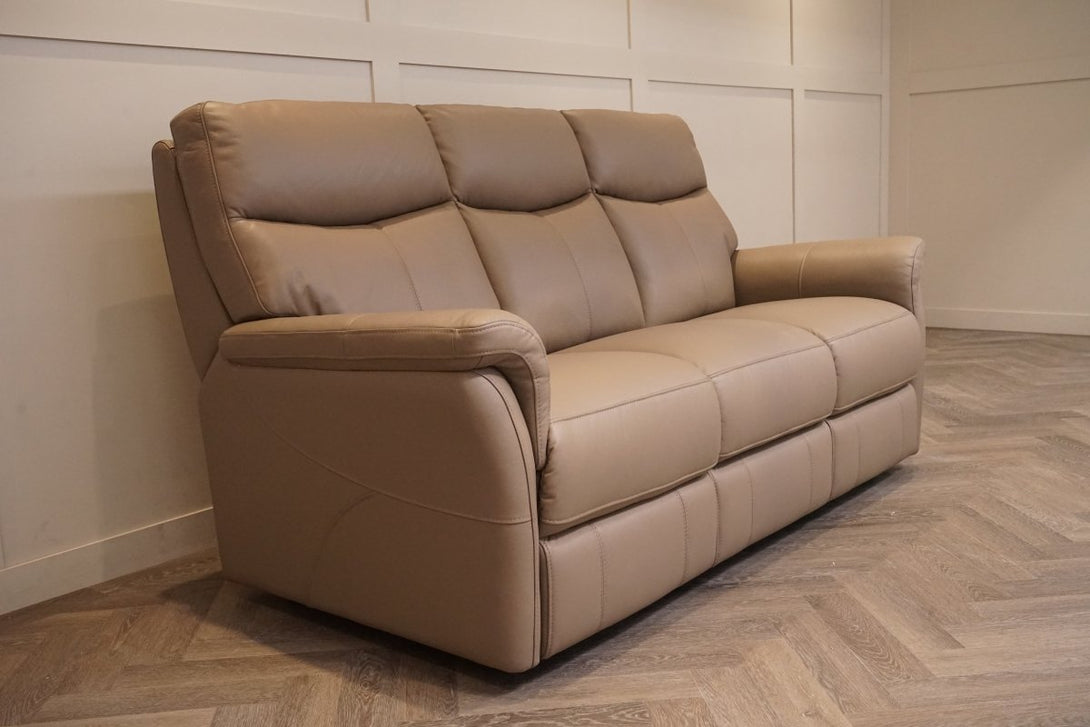 Verona 3 Seater Leather Sofa, Premium Cocoa