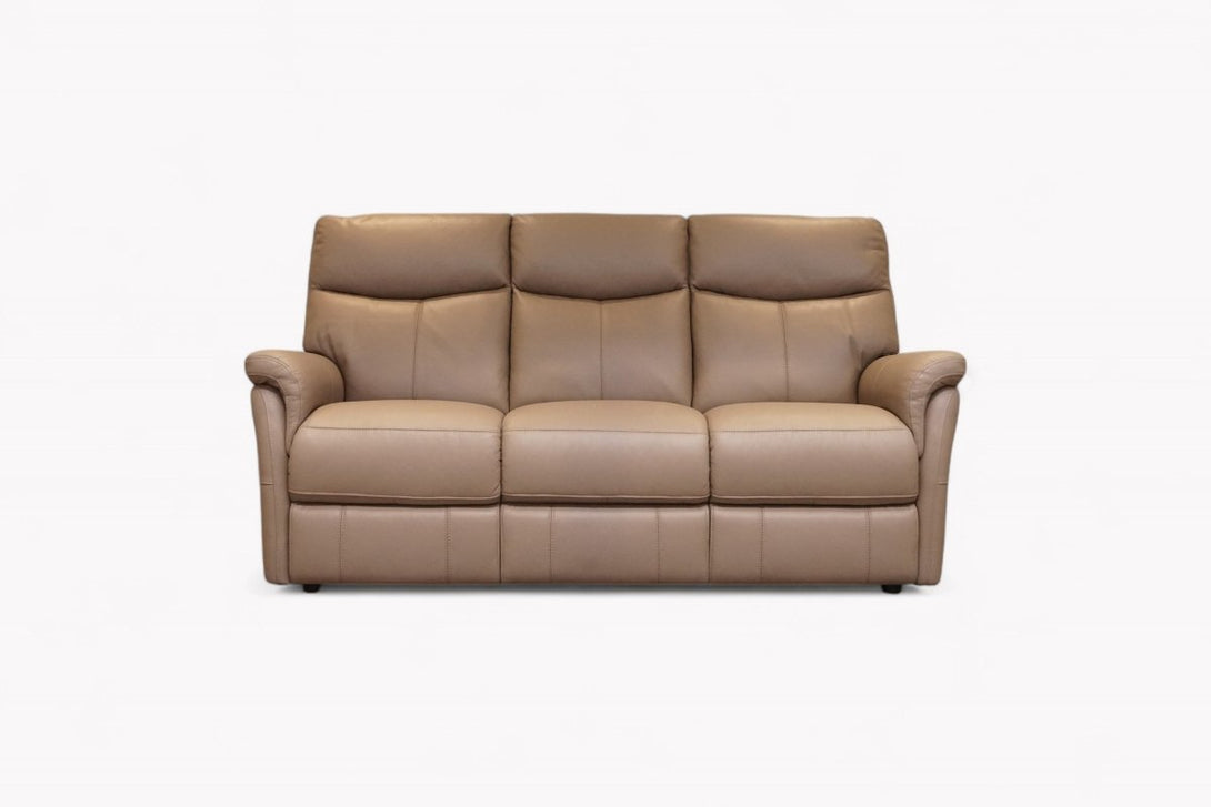 Verona 3 Seater Leather Sofa, Premium Cocoa