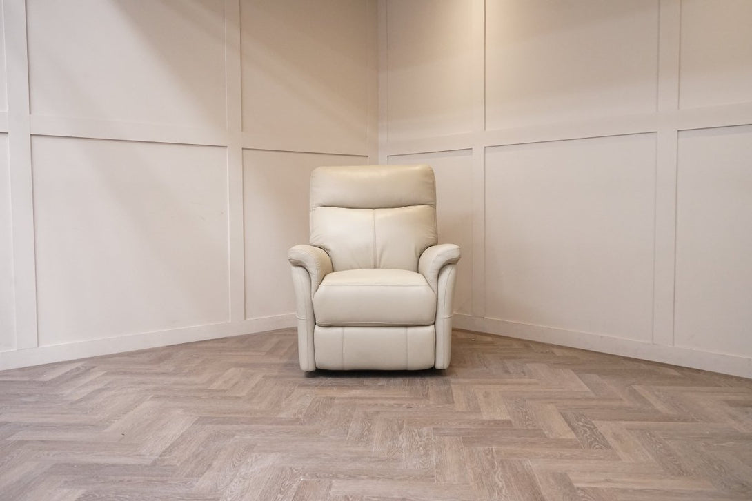 Verona Power Reclining Leather Armchair, Putty