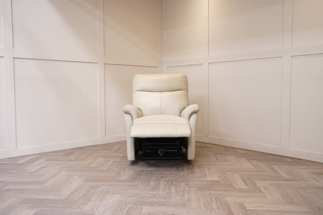 Verona Power Reclining Leather Armchair, Putty