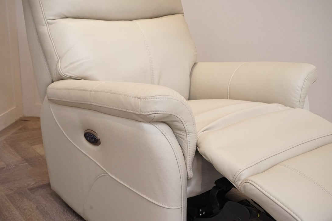 Verona Power Reclining Leather Armchair, Putty
