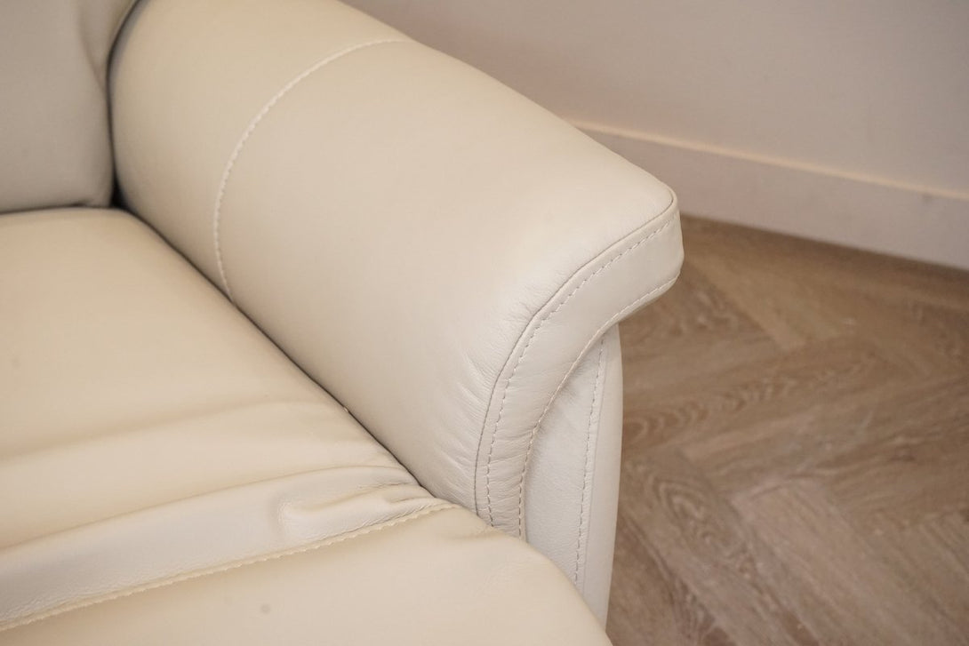 Verona Power Reclining Leather Armchair, Putty