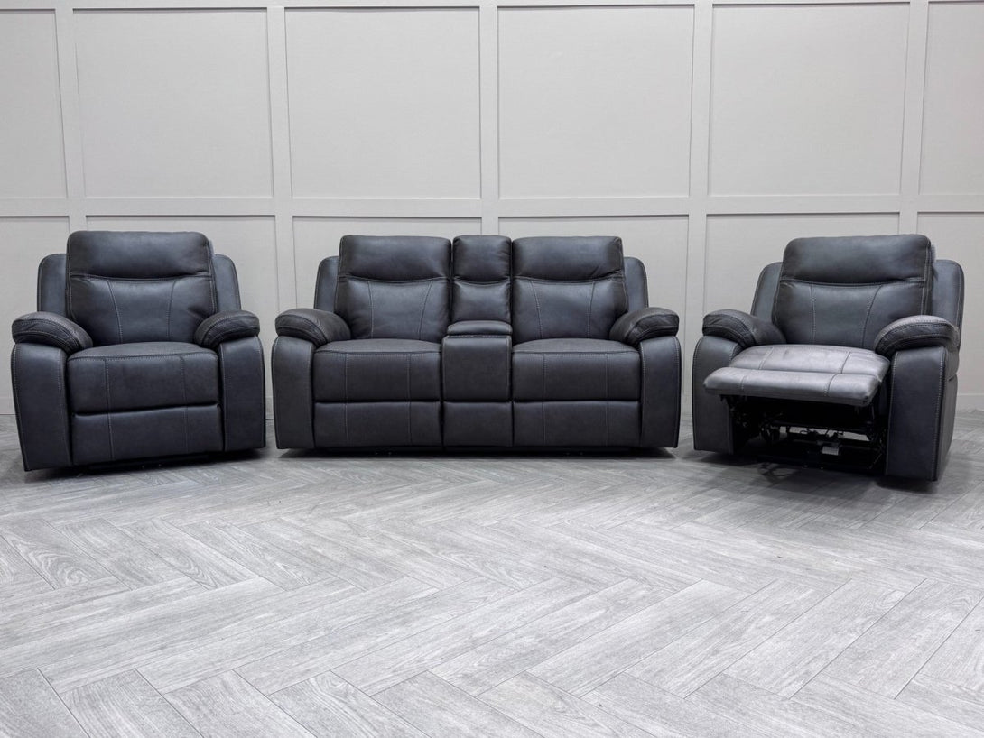 Vinson 2 Seater Cinemax Sofa & 2 Armchairs, Eiger Graphite