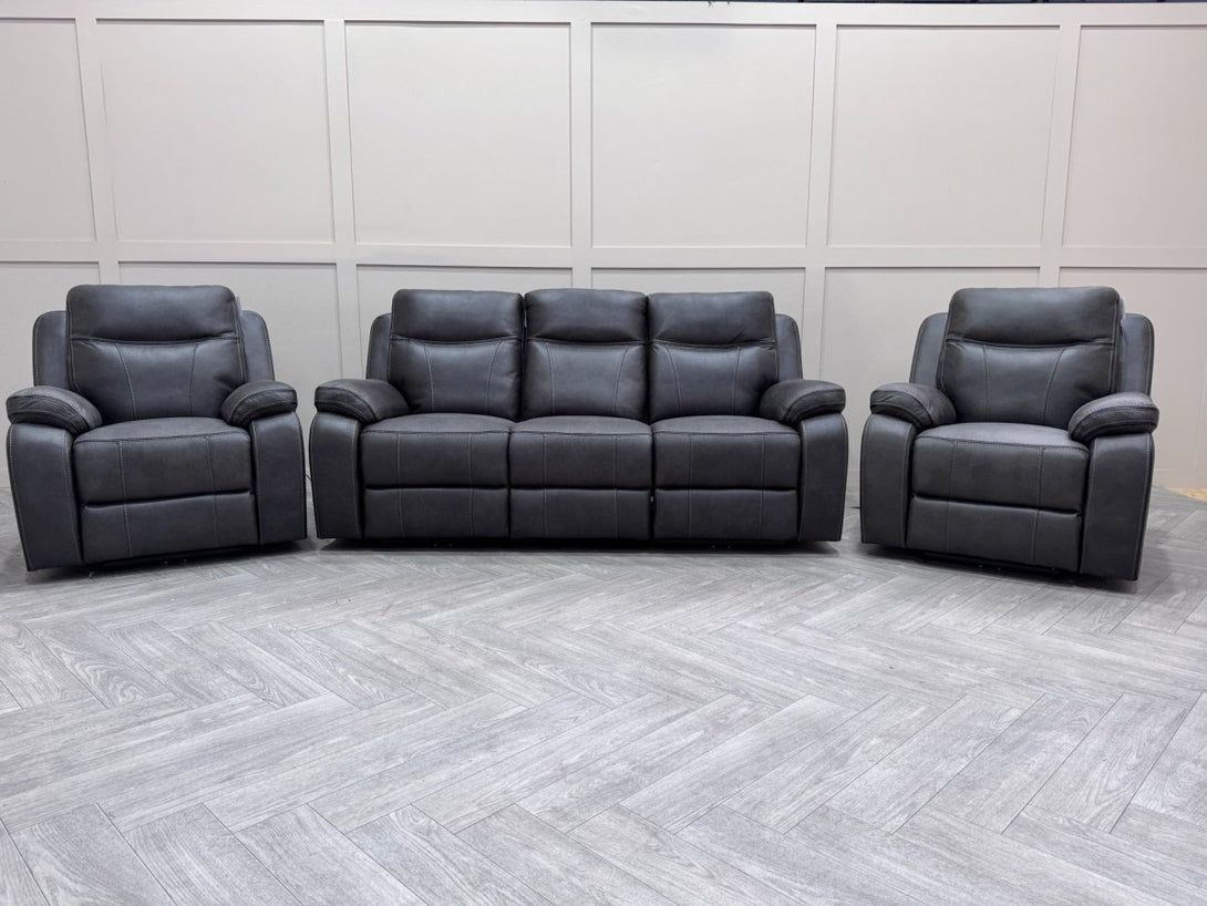 Vinson 3 Seater Sofa & 2 Armchairs, Eiger Graphite