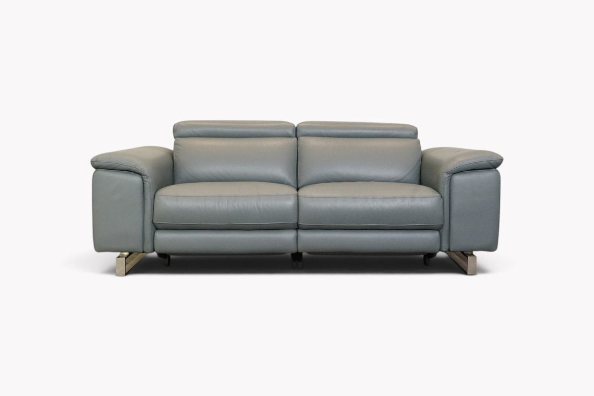Viserba 3 Seater Power Recliner Sofa, Dolphin Grey Leather