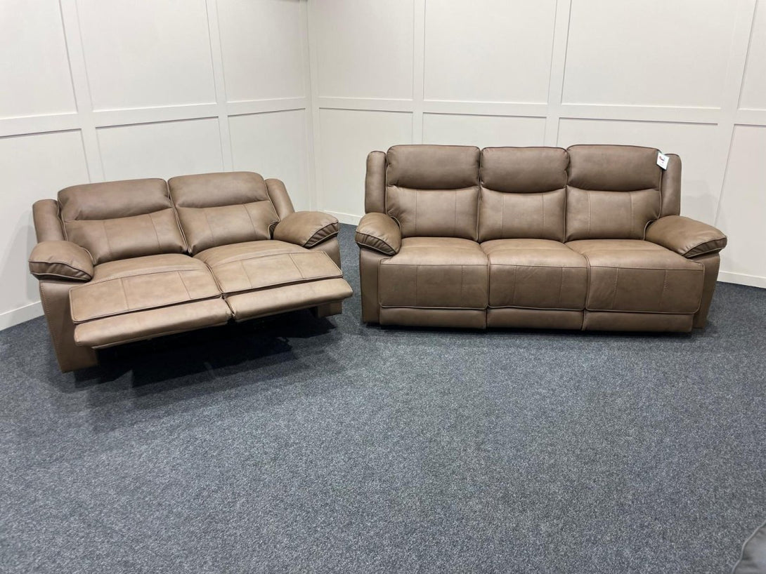 Vixen 3 & 2 Seater Reclining Sofas - Manual or Power - Brown or Grey