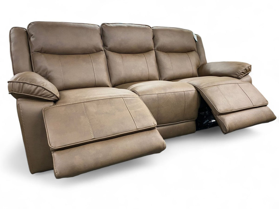 Vixen 3 Seater Reclining Sofa - Manual or Power - Brown or Grey