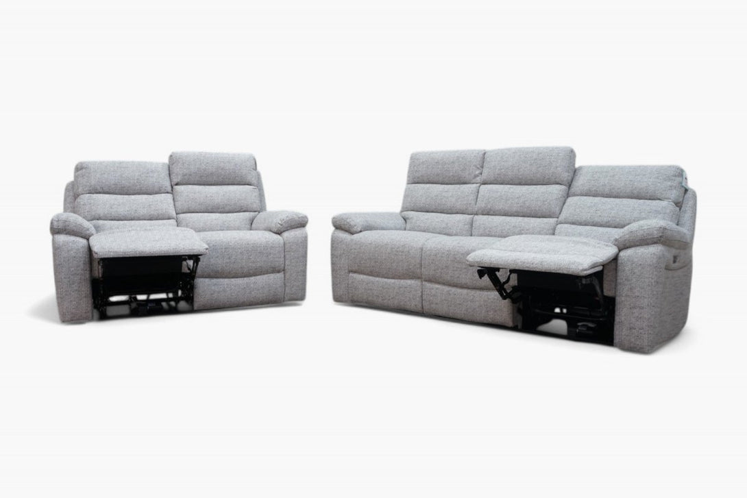 Westbridge 3 + 2 Power Reclining Sofa Set, Heather Grey