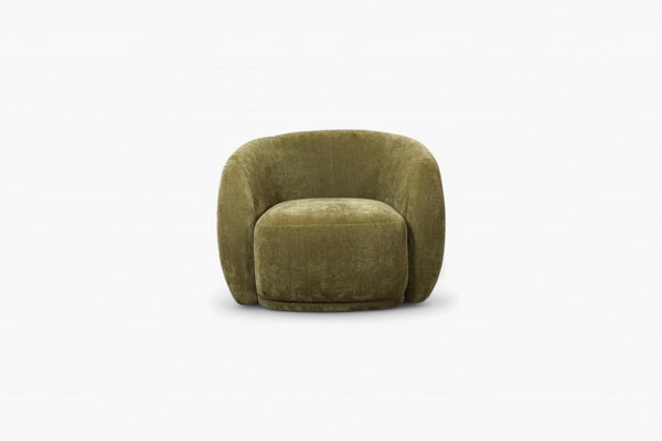 Willow Swivel Lounge Chair, Olive Velvet