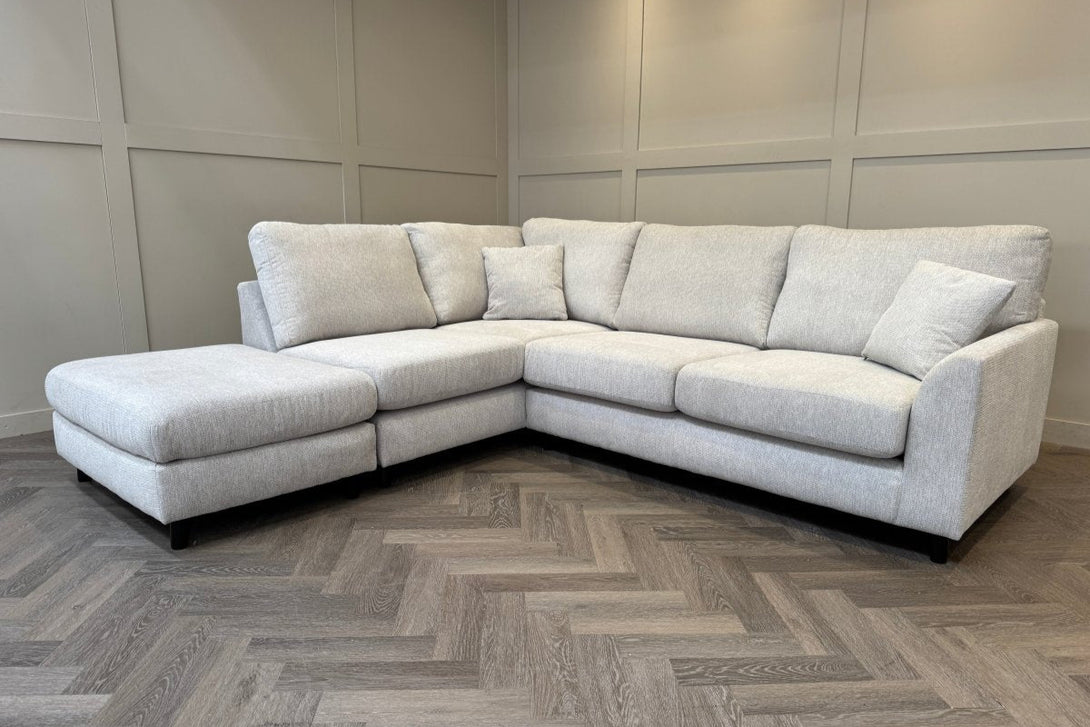 Witton Left Hand Corner Sofa, Stone Chenille