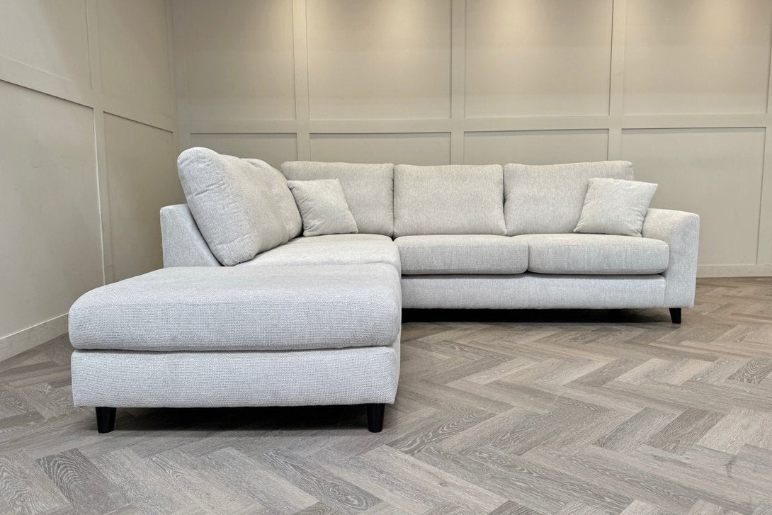 Witton Left Hand Corner Sofa, Stone Chenille