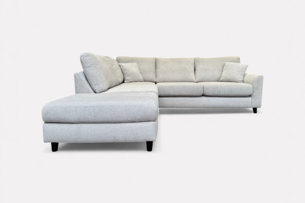 Witton Left Hand Corner Sofa, Stone Chenille