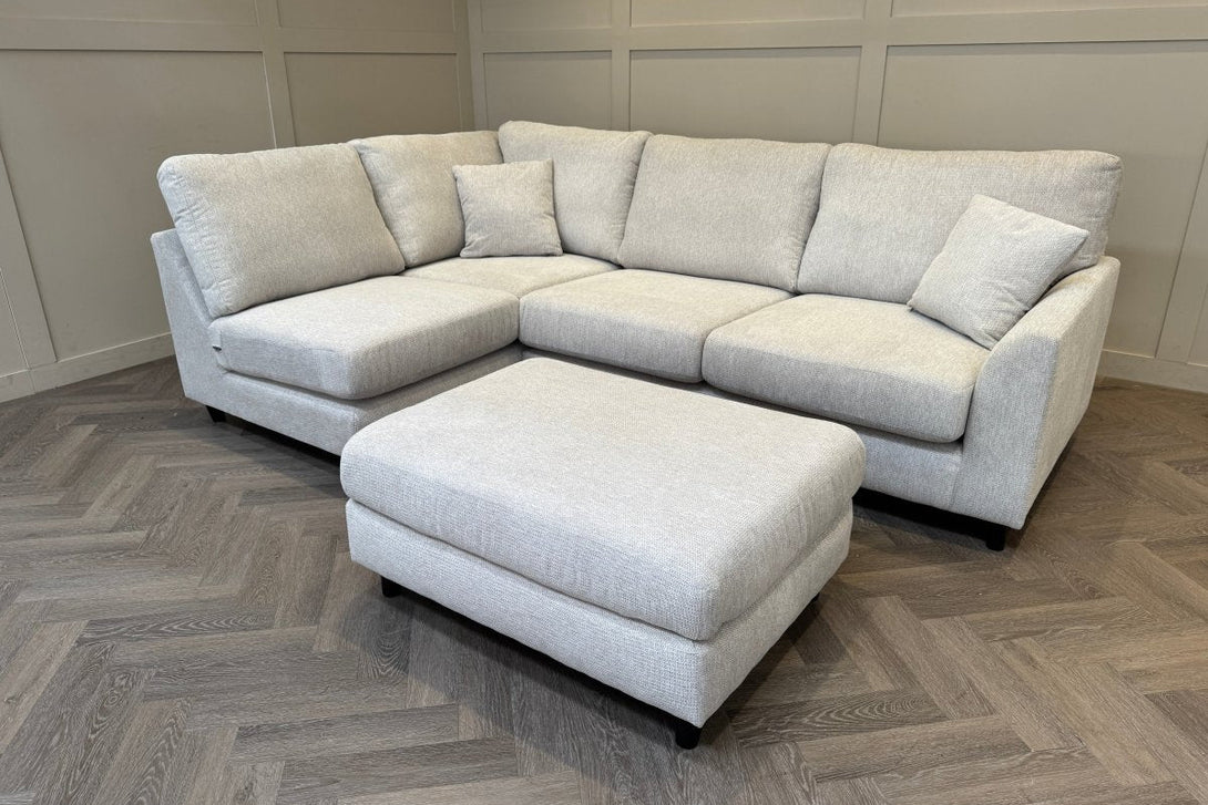 Witton Left Hand Corner Sofa, Stone Chenille