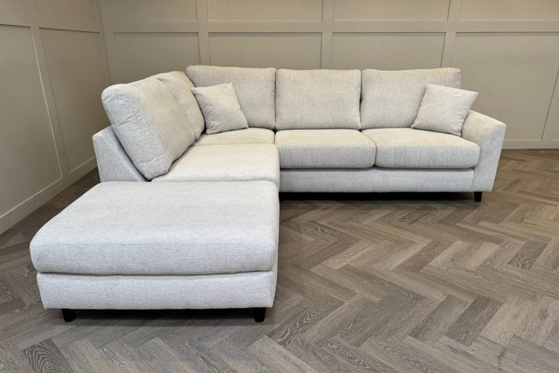 Witton Left Hand Corner Sofa, Stone Chenille
