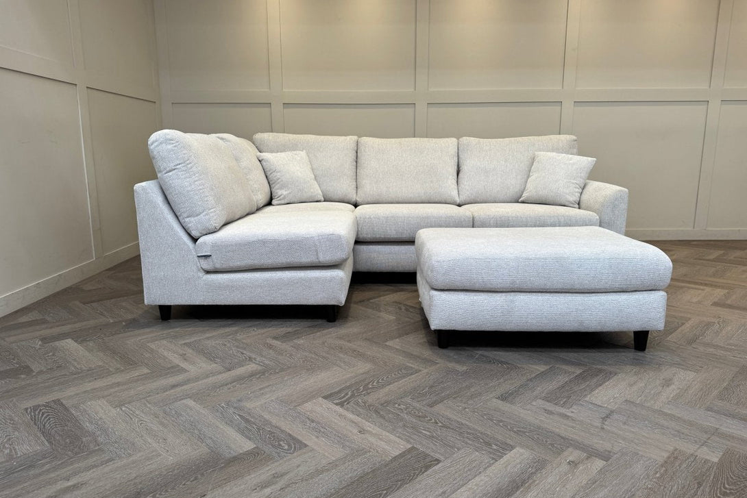 Witton Left Hand Corner Sofa, Stone Chenille