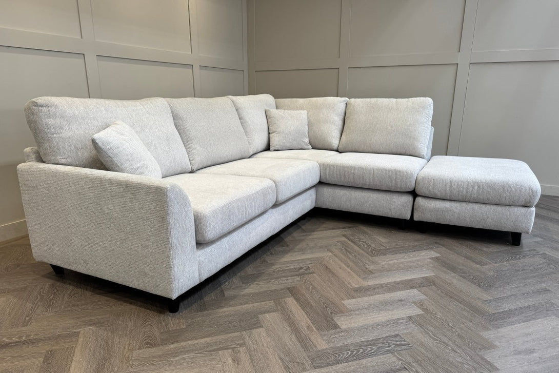 Witton Right Hand Corner Sofa, Stone Chenille
