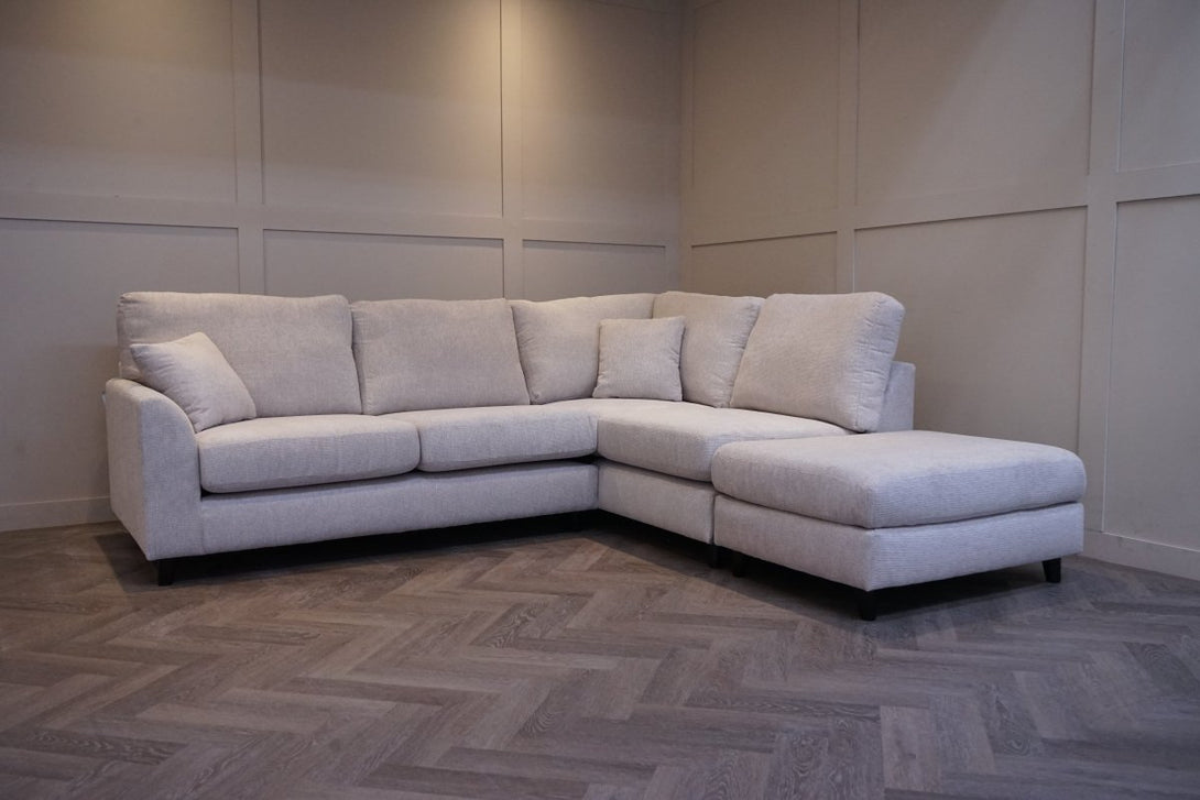 Witton Right Hand Corner Sofa, Stone Chenille