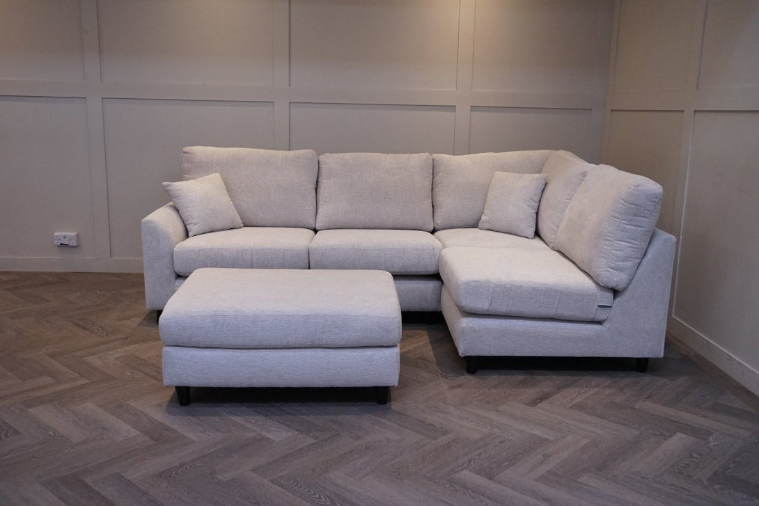 Witton Right Hand Corner Sofa, Stone Chenille