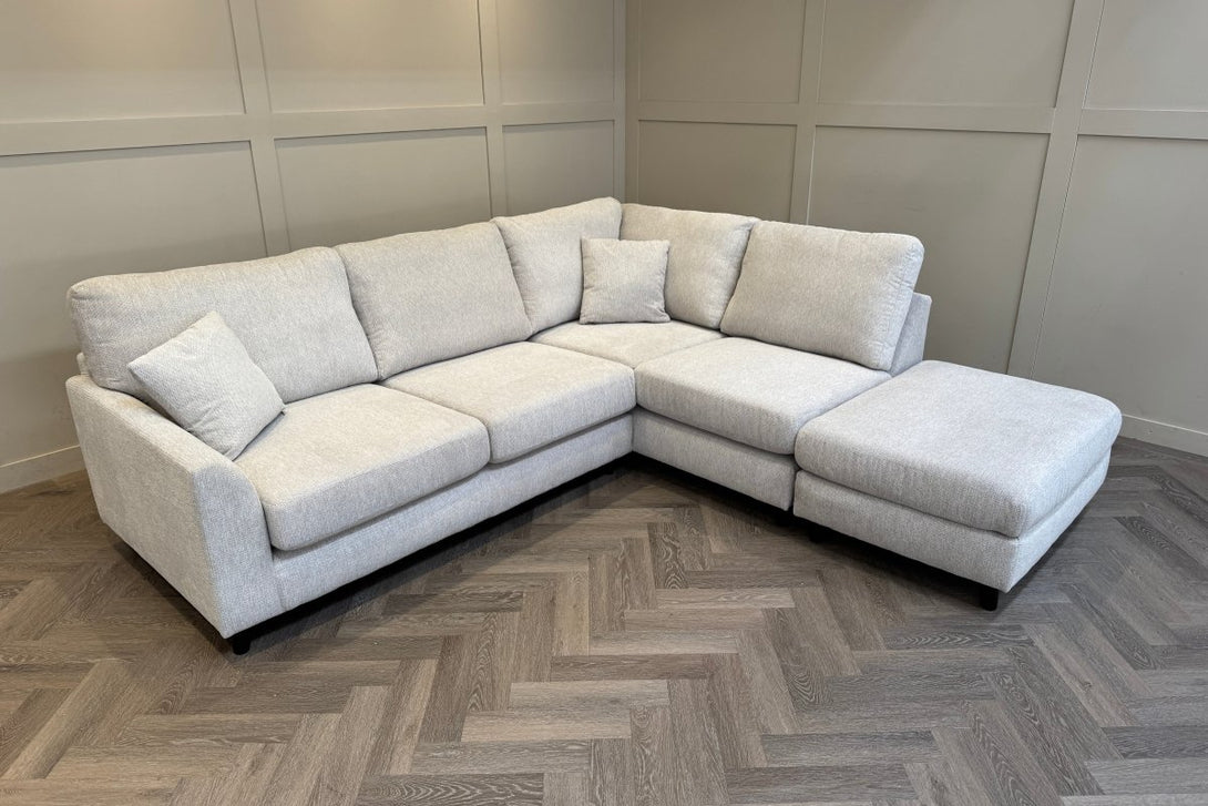Witton Right Hand Corner Sofa, Stone Chenille
