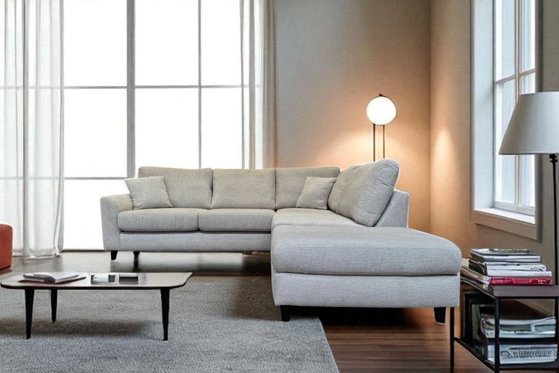 Witton Right Hand Corner Sofa, Stone Chenille