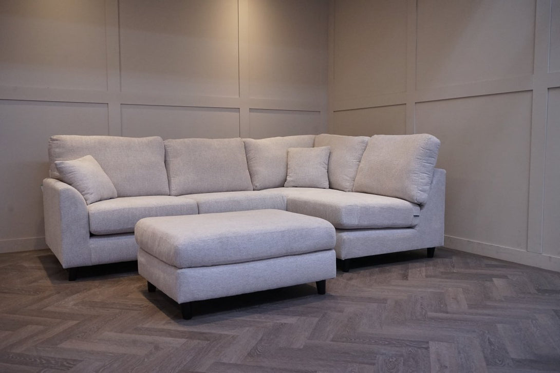 Witton Right Hand Corner Sofa, Stone Chenille