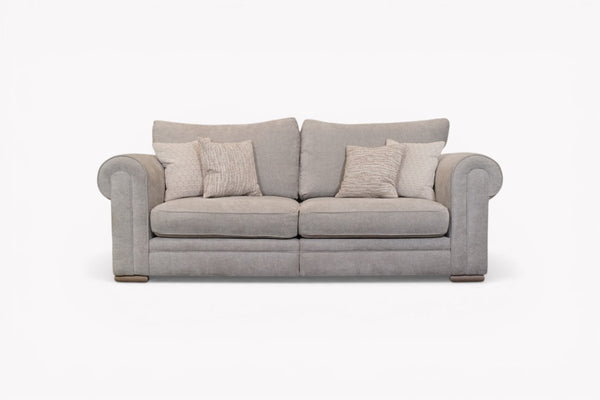 Zenon 4 Seater Fabric Split Sofa, Tabby Cloud