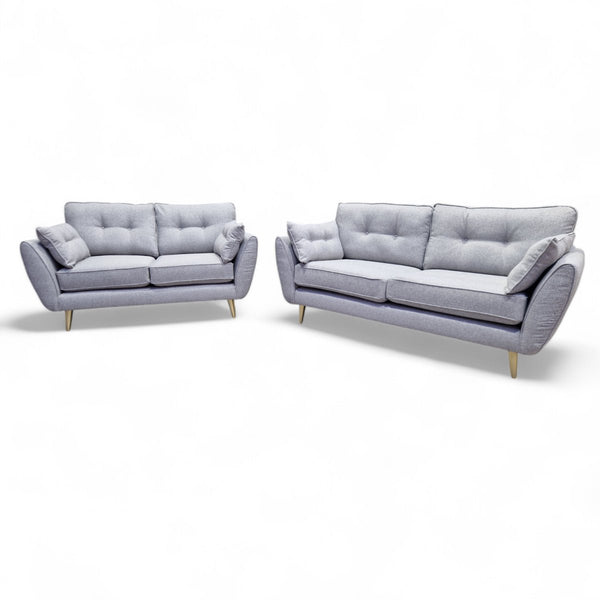 Zinc 3 Seater & 2 Seater Sofas, Ash Grey