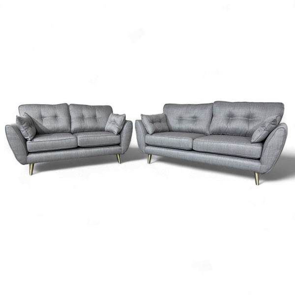 Zinc 3 Seater & 2 Seater Sofas, Honduras Pewter