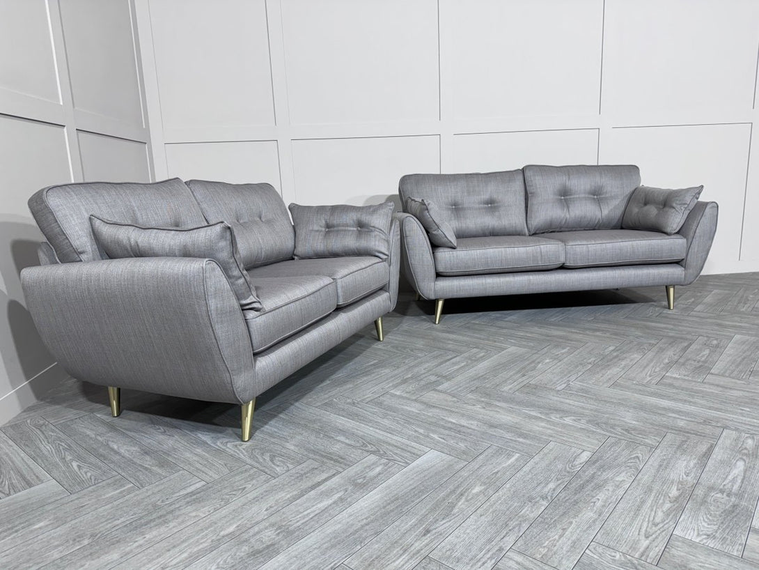 Zinc 3 Seater & 2 Seater Sofas, Honduras Pewter