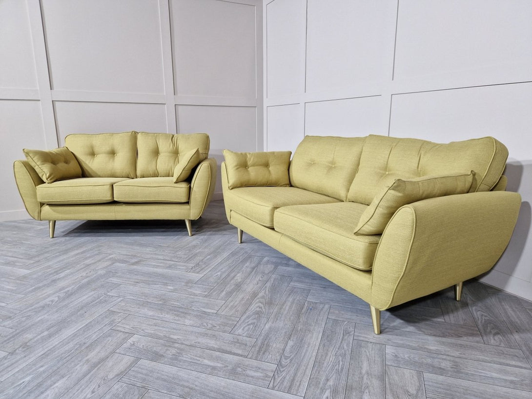 Zinc 3 Seater & 2 Seater Sofas, Texas Apple