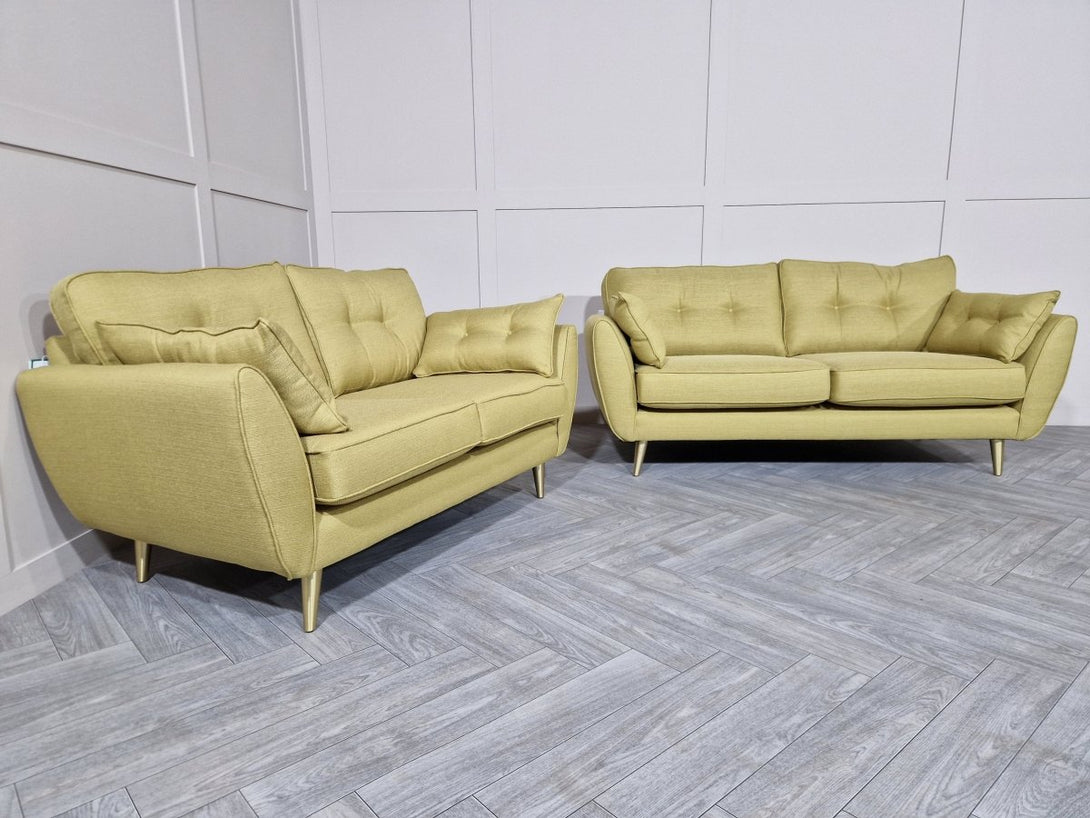 Zinc 3 Seater & 2 Seater Sofas, Texas Apple