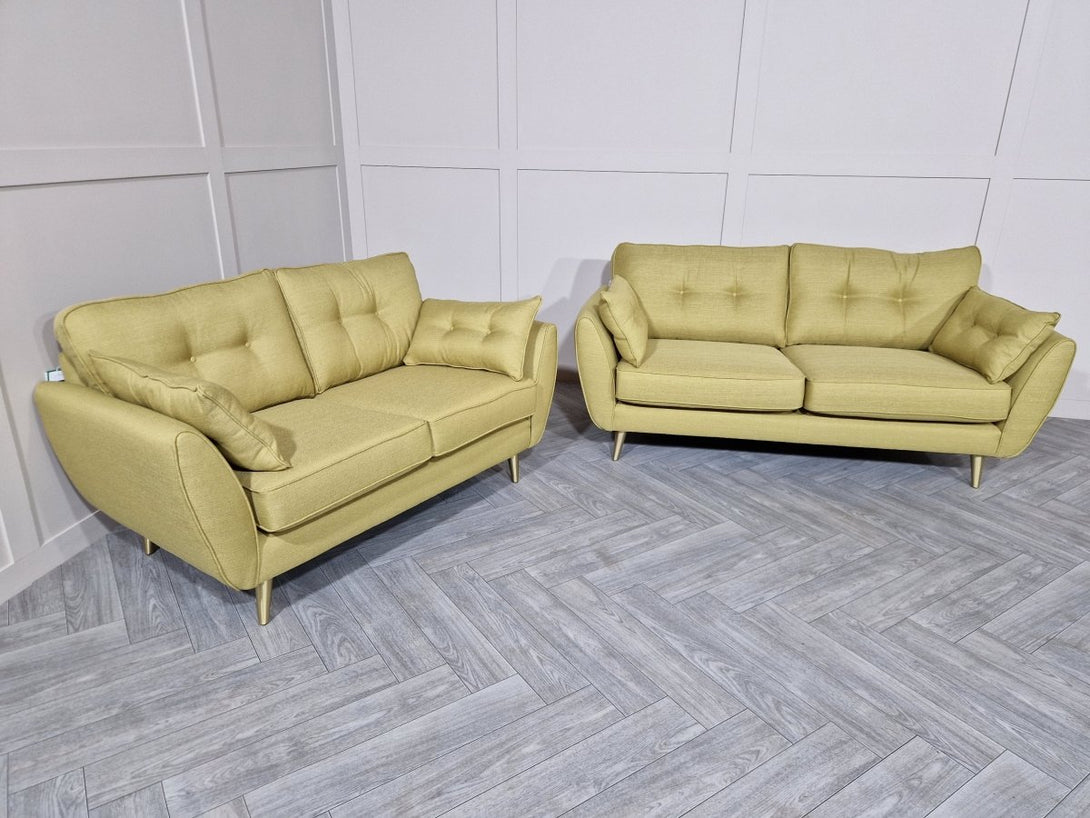 Zinc 3 Seater & 2 Seater Sofas, Texas Apple