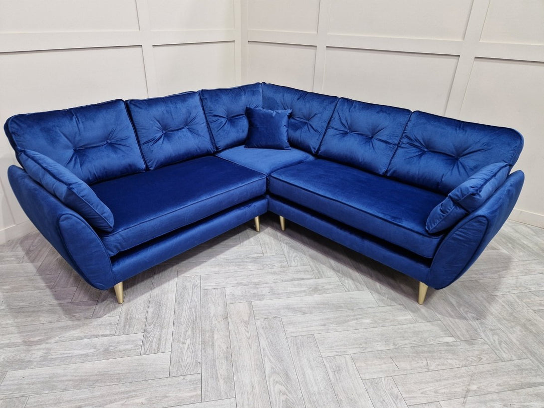 Zinc Large Corner Sofa, Malta Navy Blue