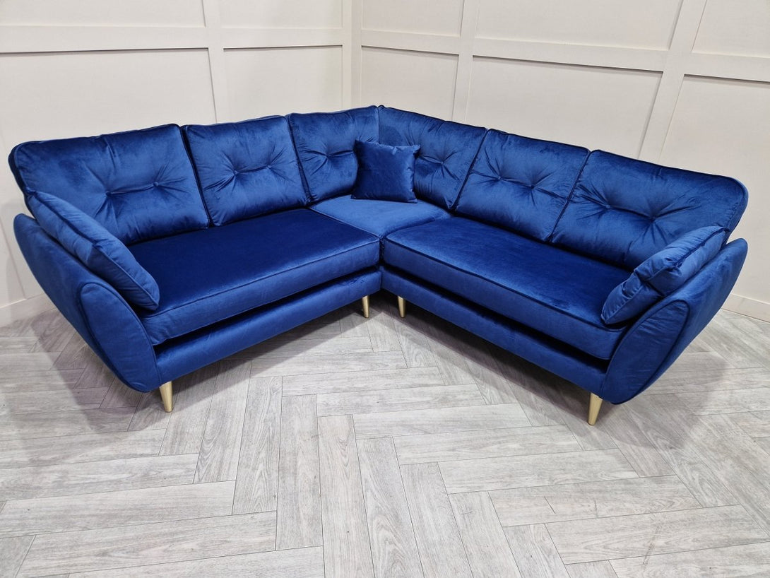 Zinc Large Corner Sofa, Malta Navy Blue